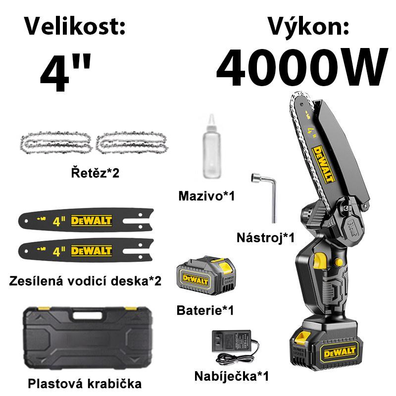 【Rozmiar piły łańcuchowej: 4 cale】 Piła łańcuchowa litowa DeWalt + bateria litowa 48 V*1 + bezpłatny prezent